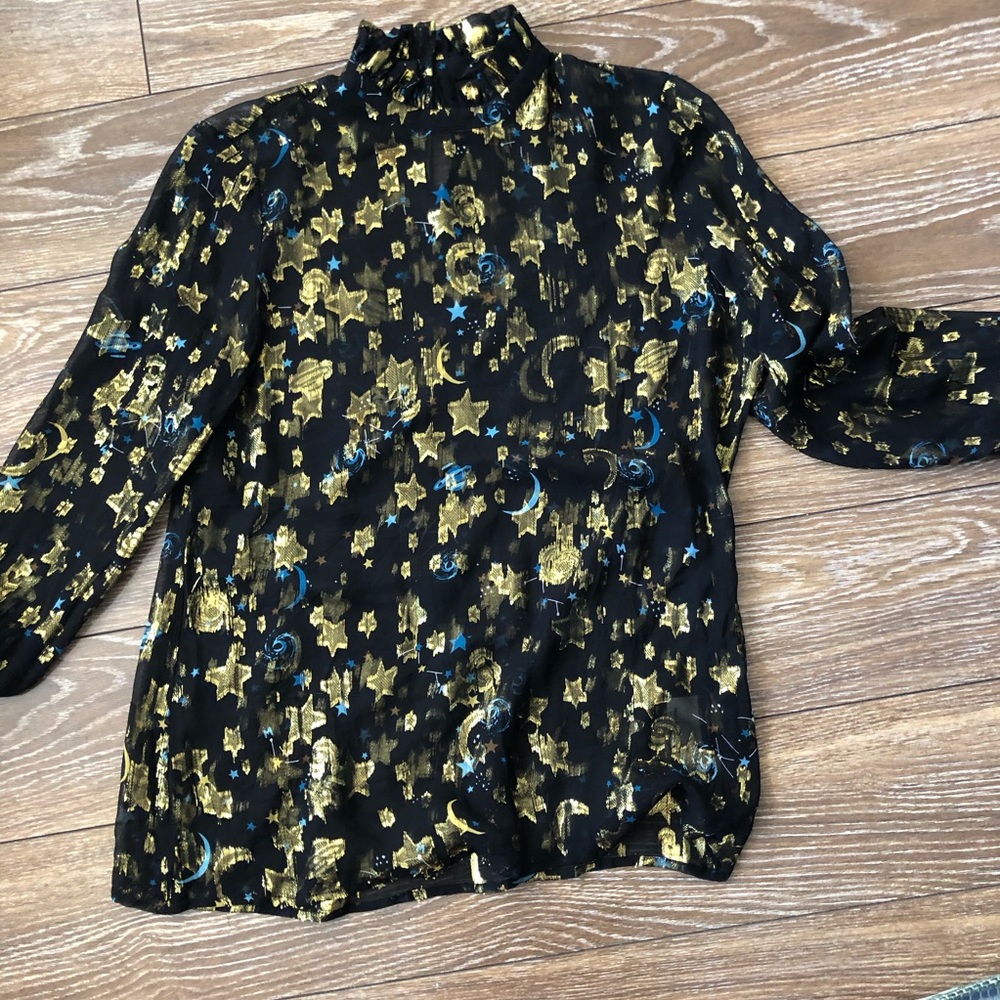 Scotch and Soda sheer cosmic high neck top